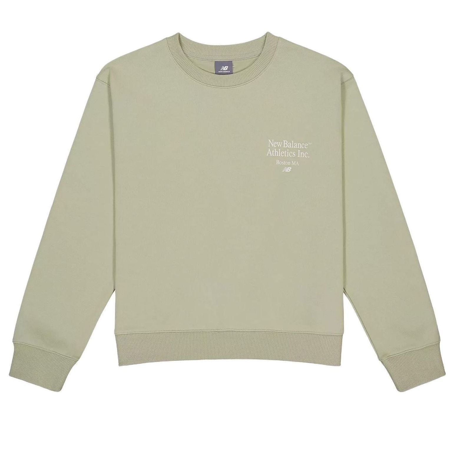 (WMNS) New Balance NBX Crew Neck Sweatshirt 'Olive Green' AWT41300-OVN sold by KicksCrew
