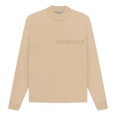 Fear of God Essentials SS23 Long Sleeve Logo Tee 'Sand' 125BT222014F sold by KicksCrew