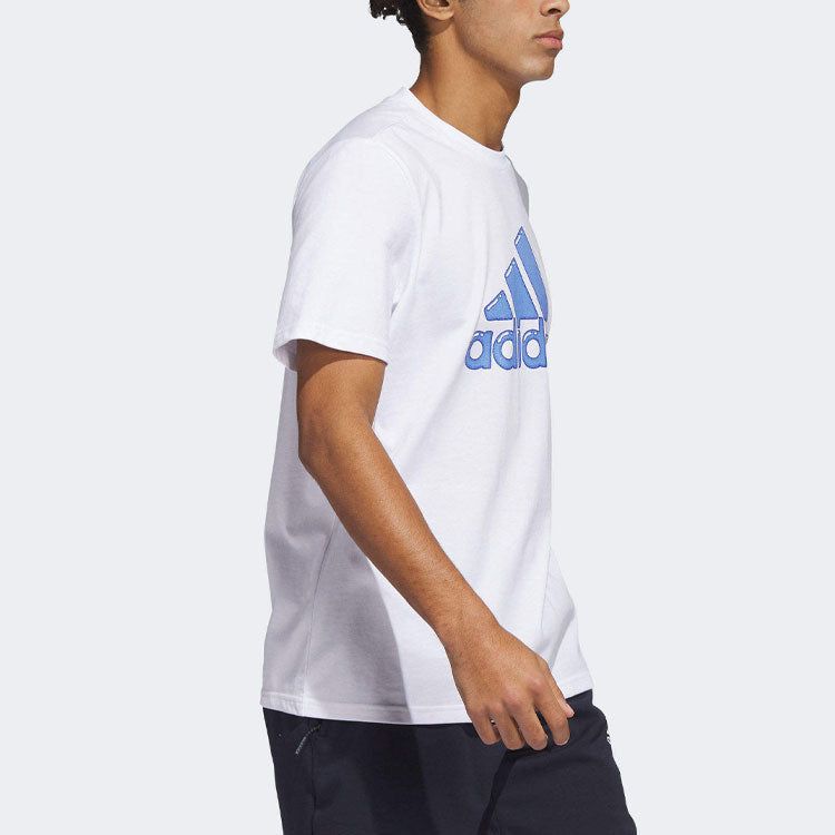 Adidas Logo Pen Fill Sportswear Graphic Tee 'White' HS2512 sold by KicksCrew product image thumbnail 4