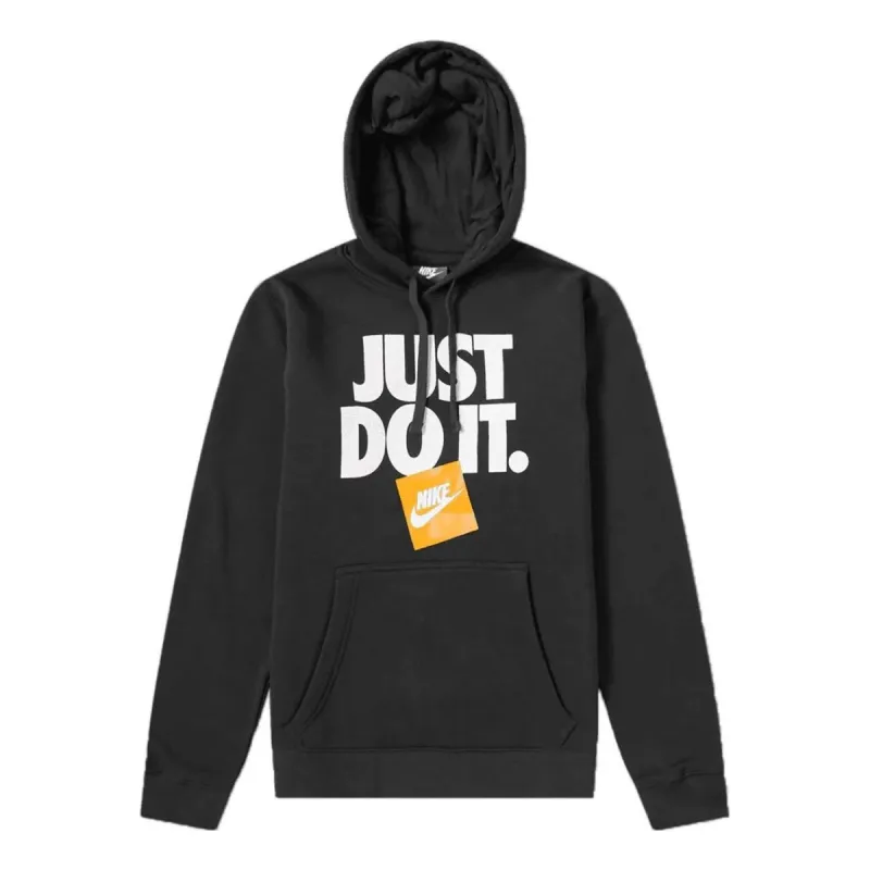 Nike Just Do It Full Zip Hoodie 'Black White' AR2578-010 sold by KicksCrew