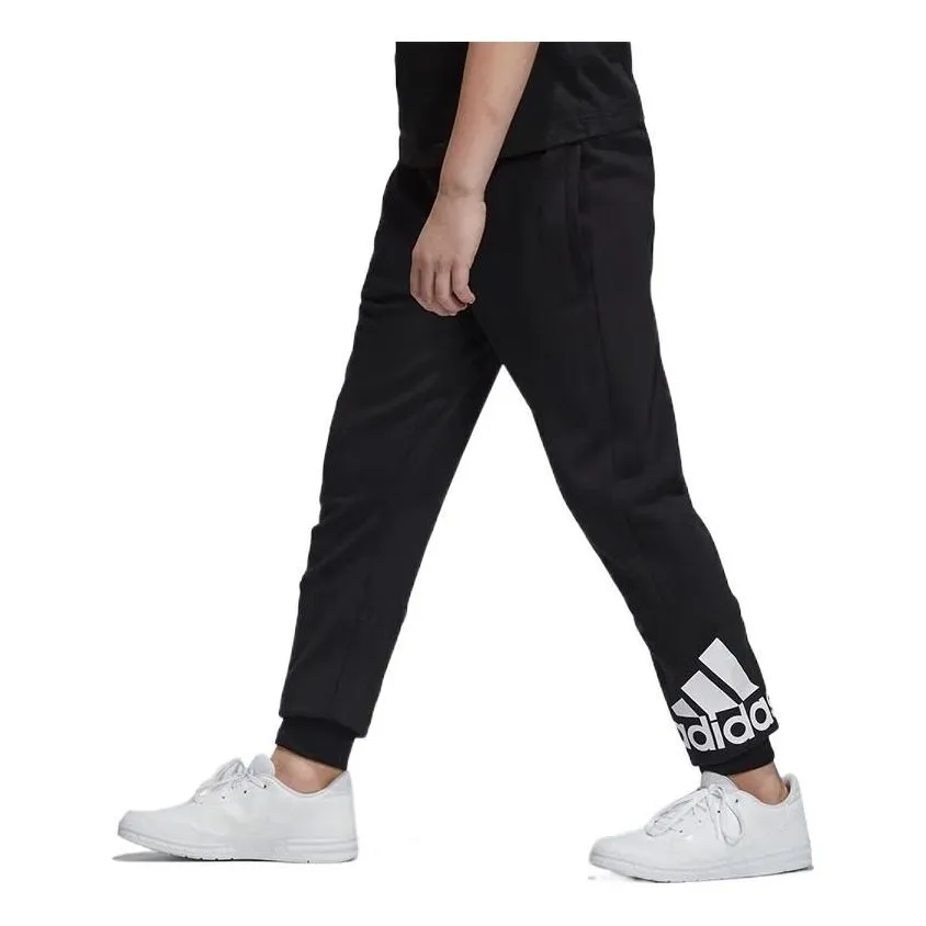 (GS) adidas Essentials French Terry Pants Asia Sizing 'Black White' GN4033 sold by KicksCrew product image thumbnail 3