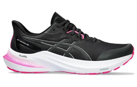 (WMNS) Asics GT-2000 12 Lite-Show Running Shoes 'Black White Pink' 1012B578-001 sold by KicksCrew