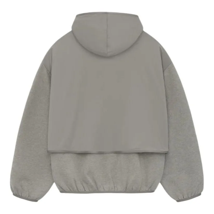 Fear of God Essentials Nylon Fleece Hooded Sweatshirt 'Dust Heather Grey' 202SU244321F sold by KicksCrew product image thumbnail 2