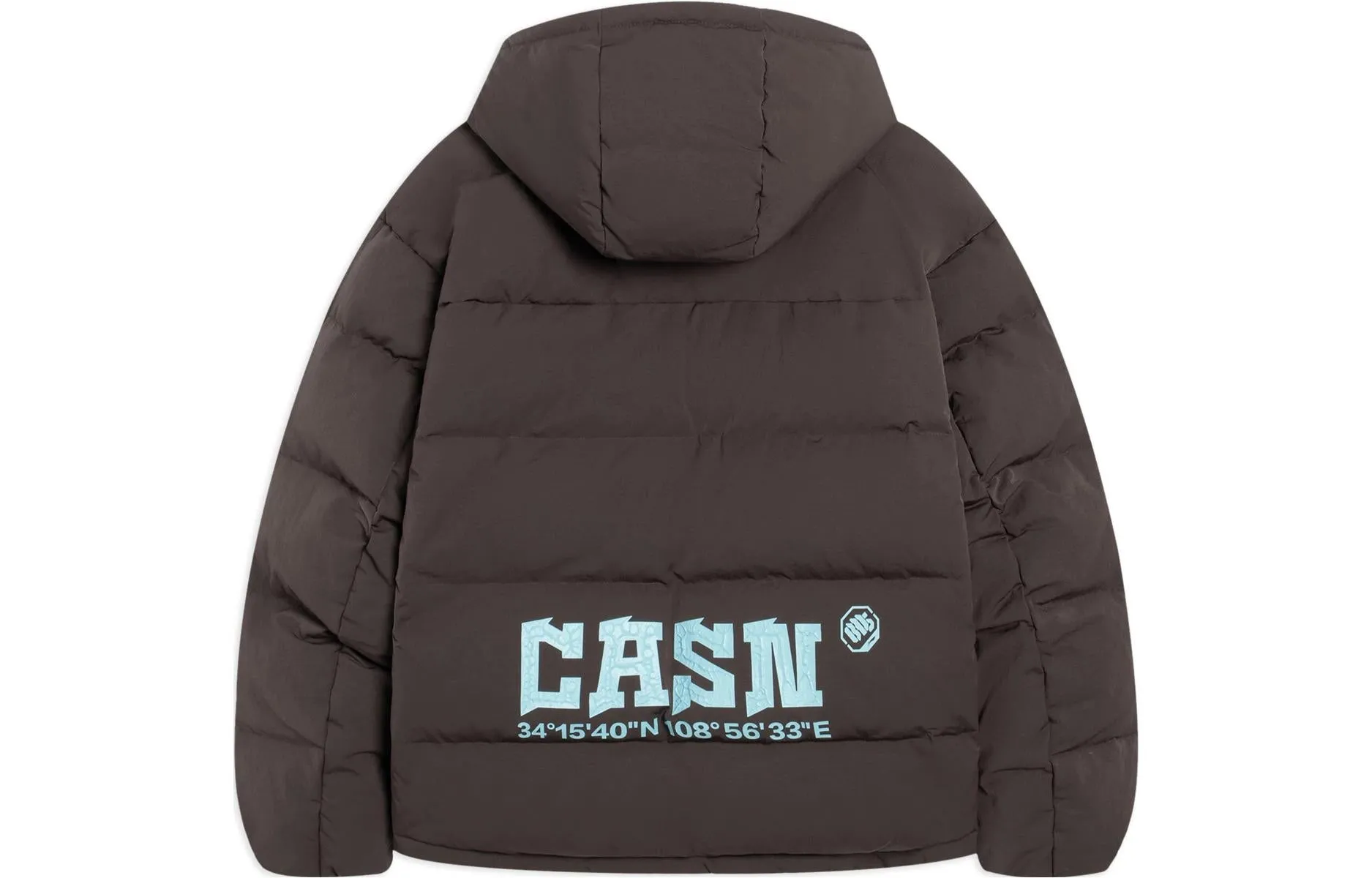 Li-Ning BadFive Changan Boy Graphic Hooded Down Jacket 'Brown' AYMS343-3 sold by KicksCrew product image thumbnail 2