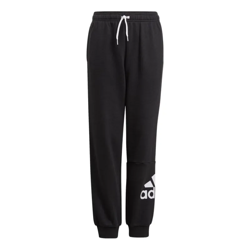 (GS) adidas Essentials French Terry Pants Asia Sizing 'Black White' GN4033 sold by KicksCrew