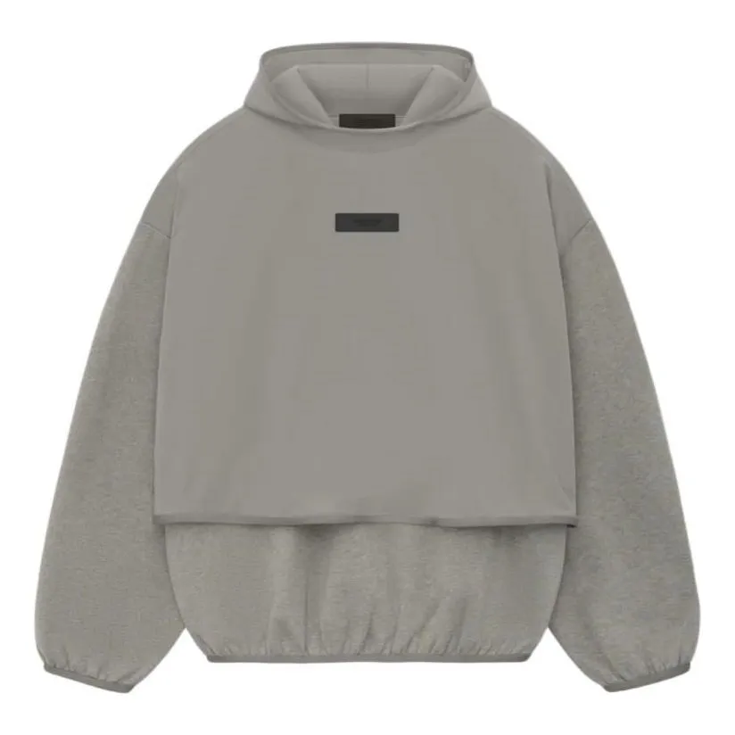 Fear of God Essentials Nylon Fleece Hooded Sweatshirt 'Dust Heather Grey' 202SU244321F sold by KicksCrew