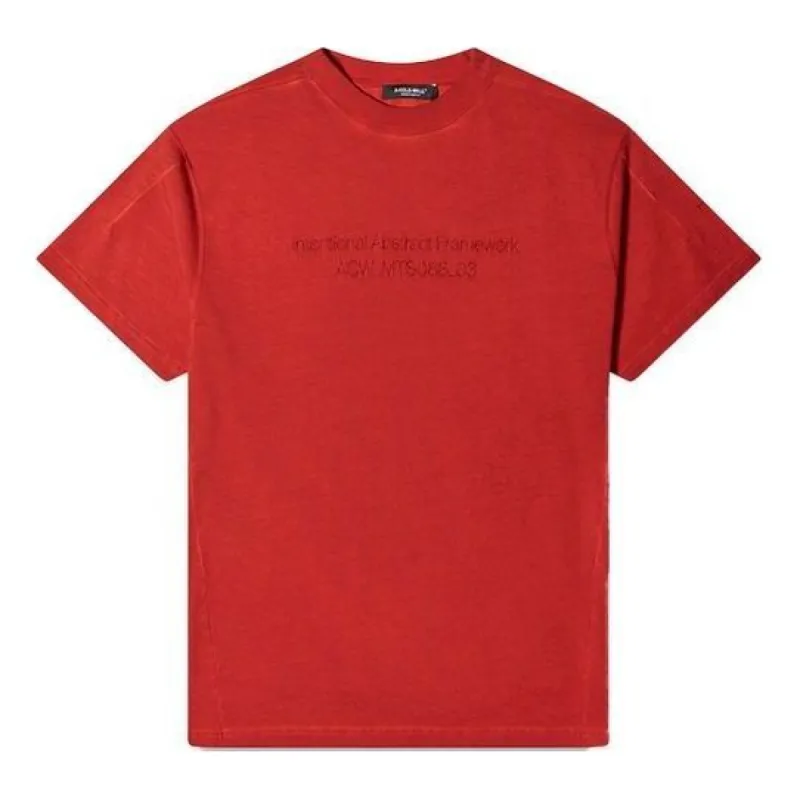 A-COLD-WALL* Logo T-shirt 'Red' ACWMTS088-WINE sold by KicksCrew