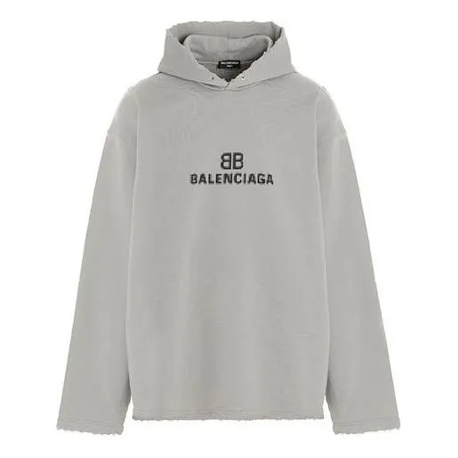 Balenciaga BB Pixel Print Hoodie 'Grey' 661711TKVF68174 sold by KicksCrew