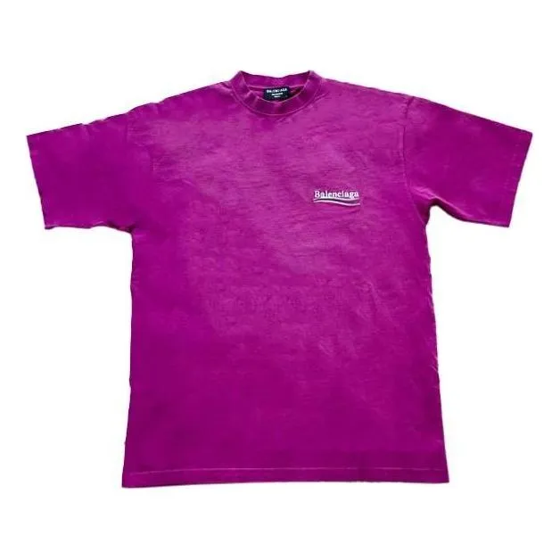 Balenciaga Political Campaign T-Shirt Large Fit 'Dark Fuchsia' 641675TKVJ15282 sold by KicksCrew