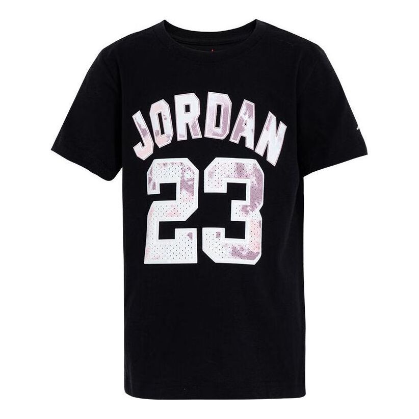 (GS) Air Jordan Logo Tee 'Black' JD2222030PS-001 sold by KicksCrew