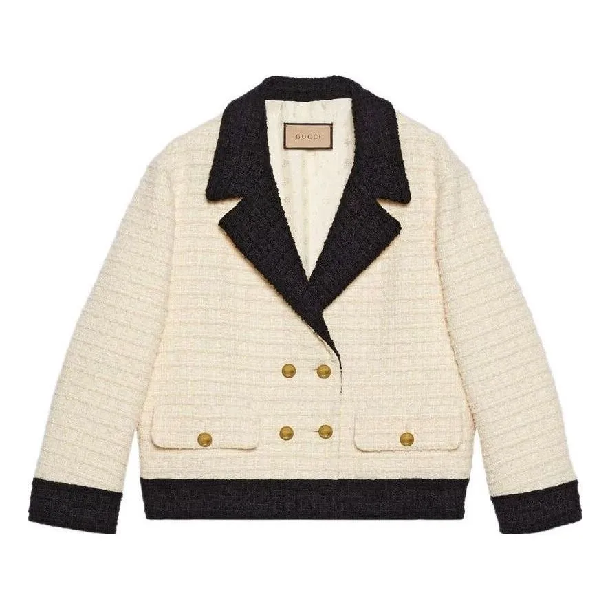 (WMNS) Gucci Double-Breasted Tweed Jacket 'Ivory' 731310-ZAK59-9791 sold by KicksCrew