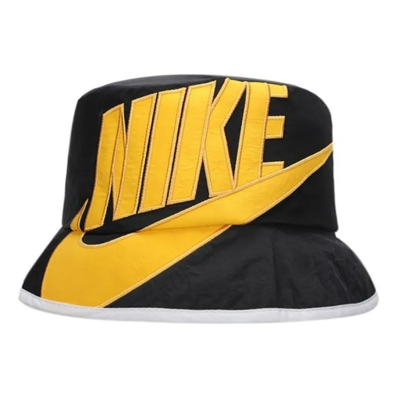 Nike Sportswear Bucket Hat 'Black Yellow' DH2077-010 sold by KicksCrew