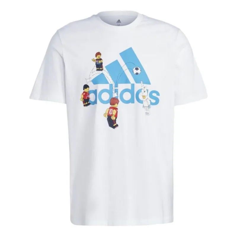 adidas x LEGO Soccer Badge of Sport Graphic T-shirt 'White' HT5180 sold by KicksCrew