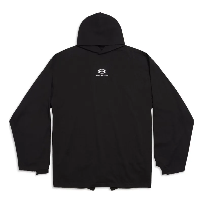 (WMNS) Balenciaga Unity Sports Icon Deconstructed Long Sleeve T-shirt 'Black White' 768067TPVG91070 sold by KicksCrew