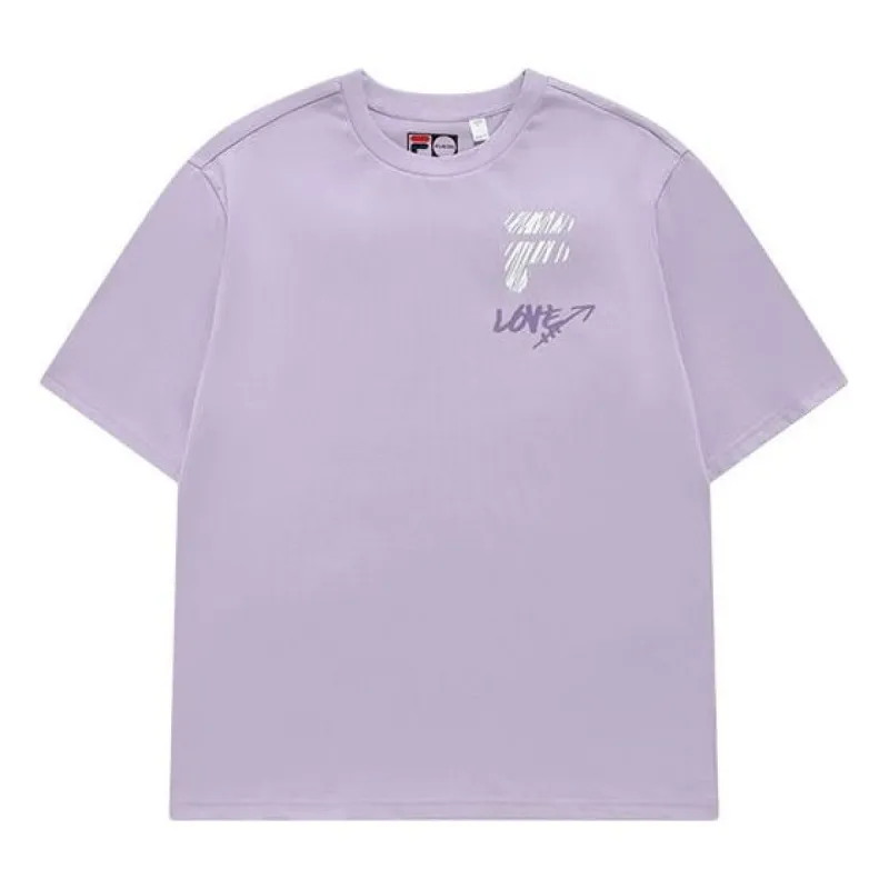 FILA FUSION Casual Logo Tee 'Lilac' T11U216103F-VT sold by KicksCrew