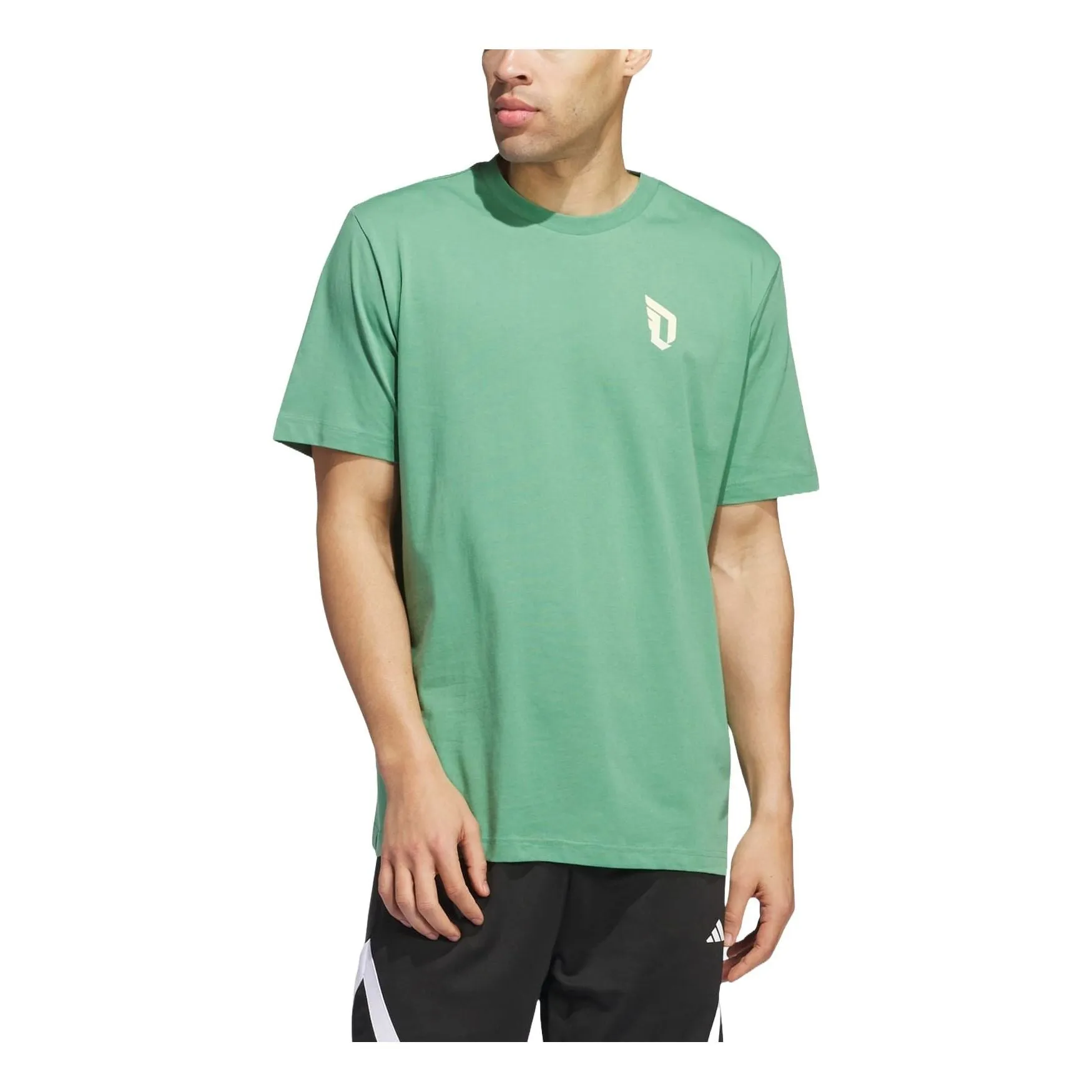 adidas Damian Lillard Foundation T-shirt Asia Sizing 'Green' IY3728 sold by KicksCrew