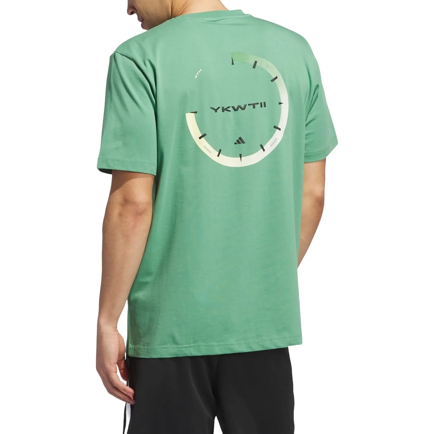 adidas Damian Lillard Foundation T-shirt Asia Sizing 'Green' IY3728 sold by KicksCrew product image thumbnail 2