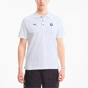 Puma x BMW Motorsport Striped Short Sleeve Polo Shirt 'White Black' 598005-02 sold by KicksCrew