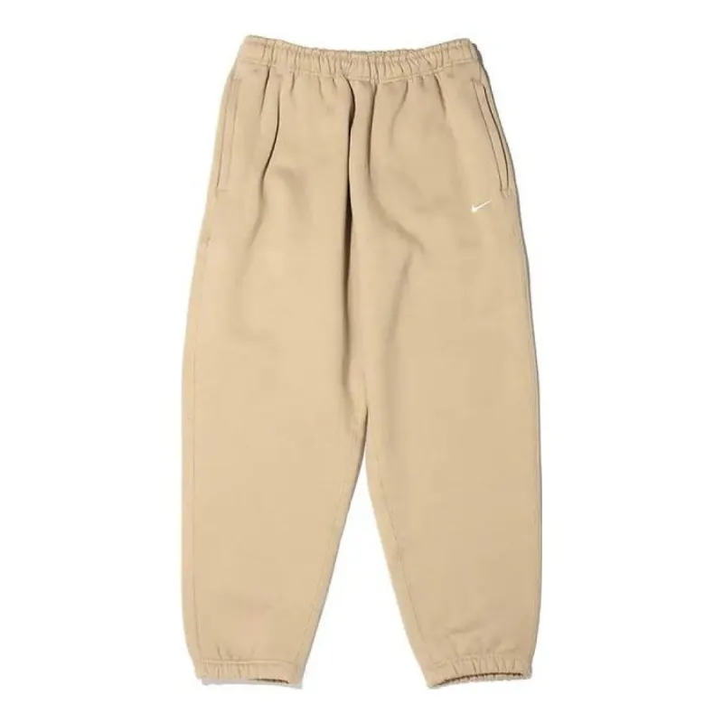 (WMNS) Nike Solo Swoosh Fleece Pants 'Tan' DA0334-247 sold by KicksCrew