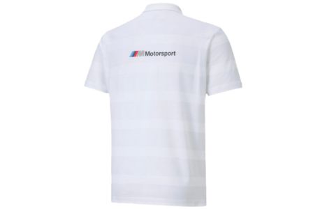 Puma x BMW Motorsport Striped Short Sleeve Polo Shirt 'White Black' 598005-02 sold by KicksCrew