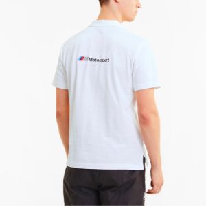 Puma x BMW Motorsport Striped Short Sleeve Polo Shirt 'White Black' 598005-02 sold by KicksCrew