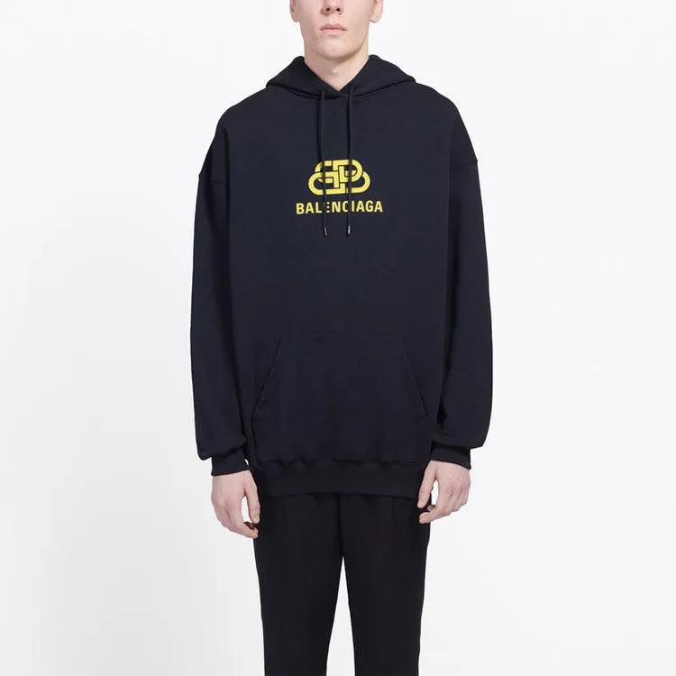 Balenciaga Oversized Interlocked BB Hoodie 'Black Yellow' 578138TEV191361 sold by KicksCrew product image thumbnail 3