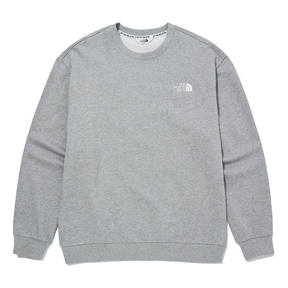 THE NORTH FACE Logo Cotton Basic Sweater 'Grey' NM5MM03J sold by KicksCrew