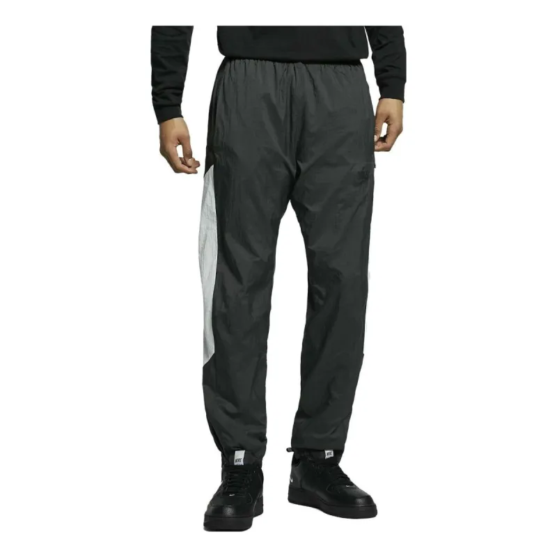 Nike Sportswear Classic Woven Track Athletic Pants 'Grey White' AR1873-060 sold by KicksCrew