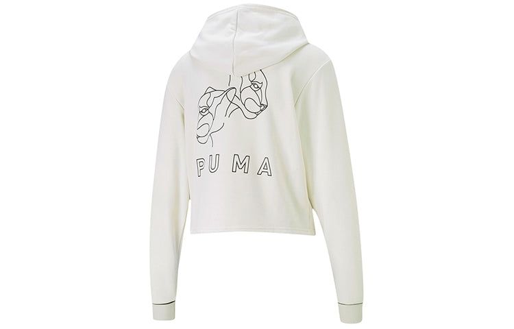 (WMNS) Puma Style Cat Hoodie 'White Black' 587162-05 sold by KicksCrew product image thumbnail 2