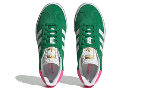 (WMNS) adidas originals Gazelle Bold 'Green Lucid Pink' IG3136 sold by KicksCrew