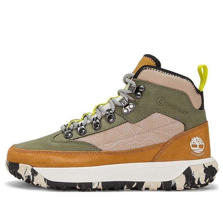 (WMNS) Timberland Greenstride Motion 6 Mid Fabric and Leather Waterproof Hiking Boot 'Olive Green' A5Z4CW sold by KicksCrew