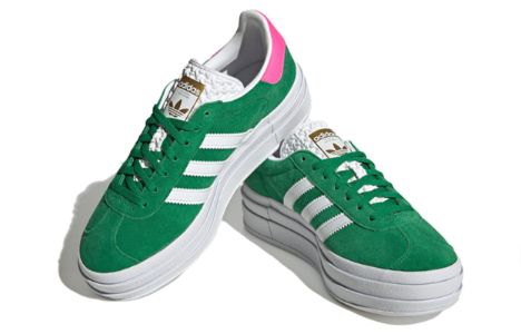 (WMNS) adidas originals Gazelle Bold 'Green Lucid Pink' IG3136 sold by KicksCrew