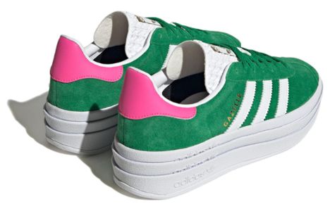 (WMNS) adidas originals Gazelle Bold 'Green Lucid Pink' IG3136 sold by KicksCrew