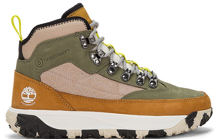 (WMNS) Timberland Greenstride Motion 6 Mid Fabric and Leather Waterproof Hiking Boot 'Olive Green' A5Z4CW sold by KicksCrew product image thumbnail 2