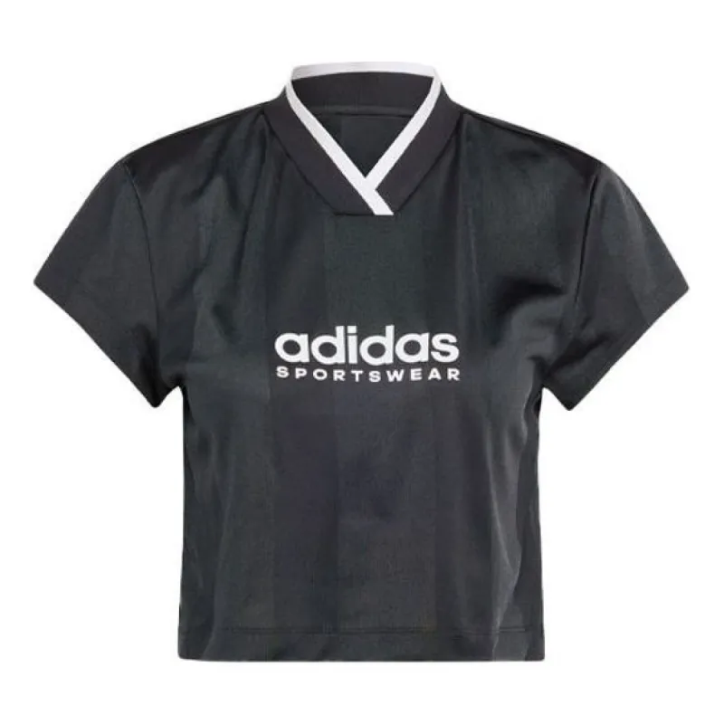 Tシャツ・カットソー adidas Essential Lip Crop Tee Black IY9664 adidas Essentials Ribbed Tee - Black | Free Shipping with