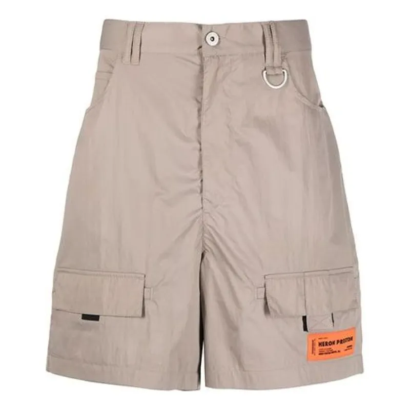 HERON PRESTON SS21 Spray Cotton Shorts 'Khaki' HMCB005R21FAB0016100 sold by KicksCrew