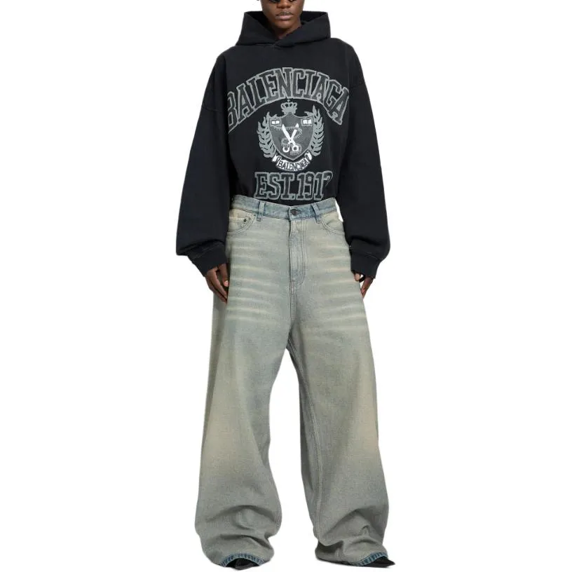 (WMNS) Balenciaga Logo Hoodie 'Black Cottom' 744463TOVK28190 sold by KicksCrew product image thumbnail 4