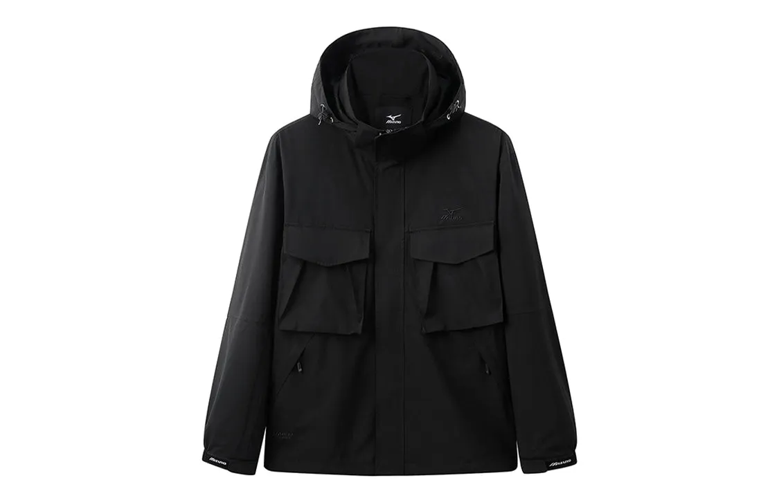Mizuno Logo Waterproof Jacket 'Black' A2CE3110 sold by KicksCrew product image thumbnail 2