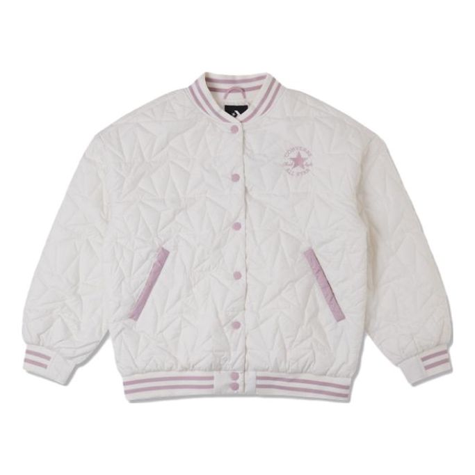 (WMNS) Converse Baseball Padded Jacket 'Egret' 10025223-A01 sold by KicksCrew