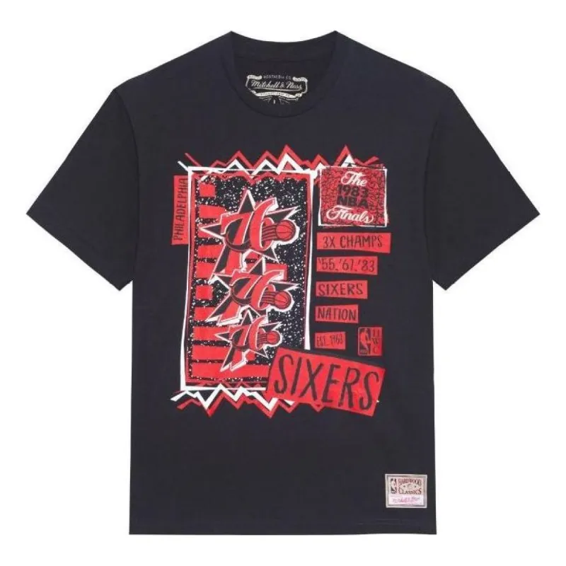 Mitchell & Ness x NBA Philadelphia 76ers T-shirt 'Black' BMTRSH22101-P76BLCK sold by KicksCrew