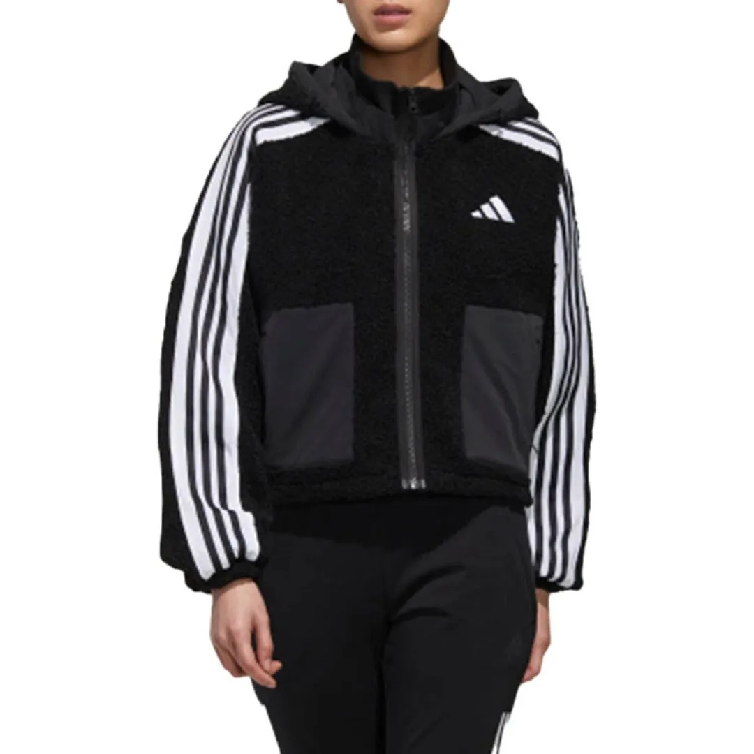 (WMNS) adidas Urban BOA Short Knitted Jacket 'Black White' GM1426 sold by KicksCrew product image thumbnail 3