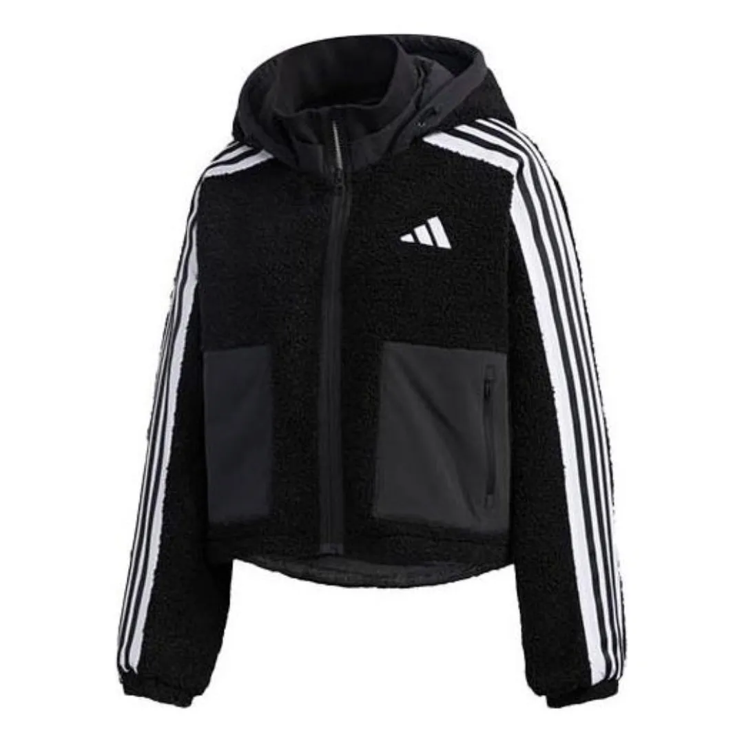(WMNS) adidas Urban BOA Short Knitted Jacket 'Black White' GM1426 sold by KicksCrew