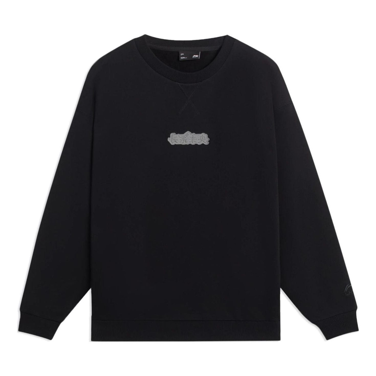 Li-Ning Small Graphic Sweatshirt 'Black' AWDSB51-3 sold by KicksCrew