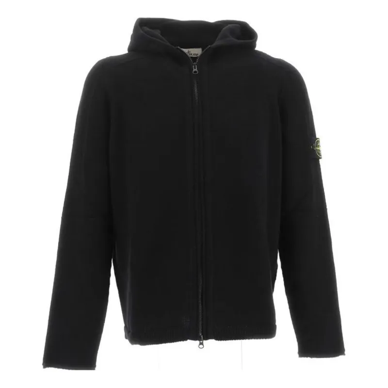 STONE ISLAND Zip Hoodie 'Black' 7915509A3-V0029 sold by KicksCrew