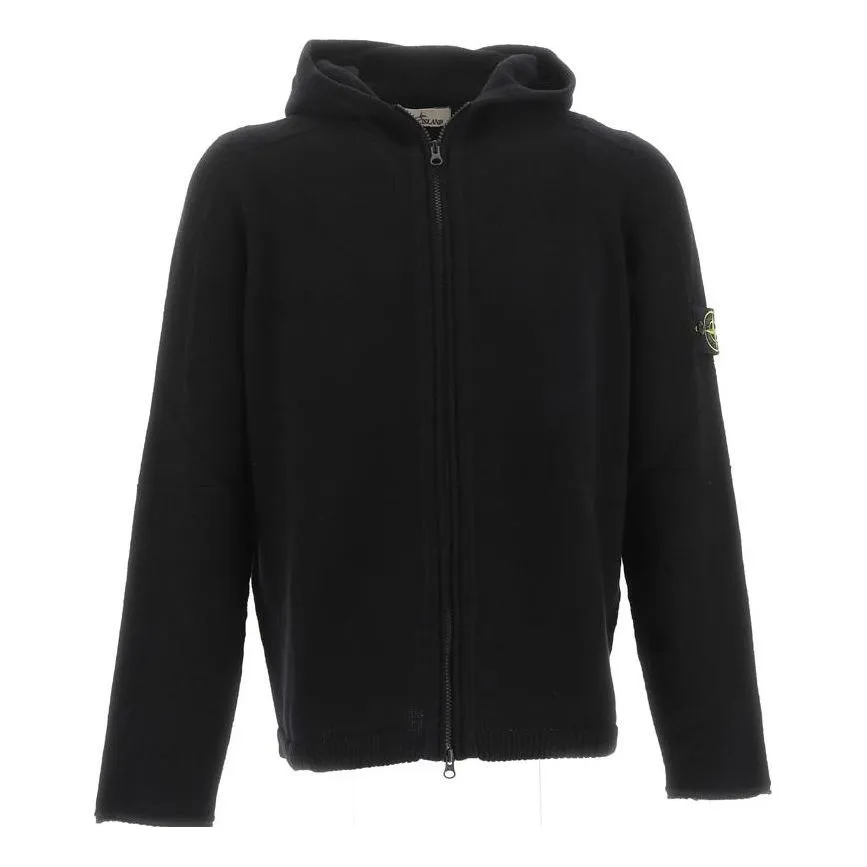 STONE ISLAND Zip Hoodie 'Black' 7915509A3-V0029 sold by KicksCrew