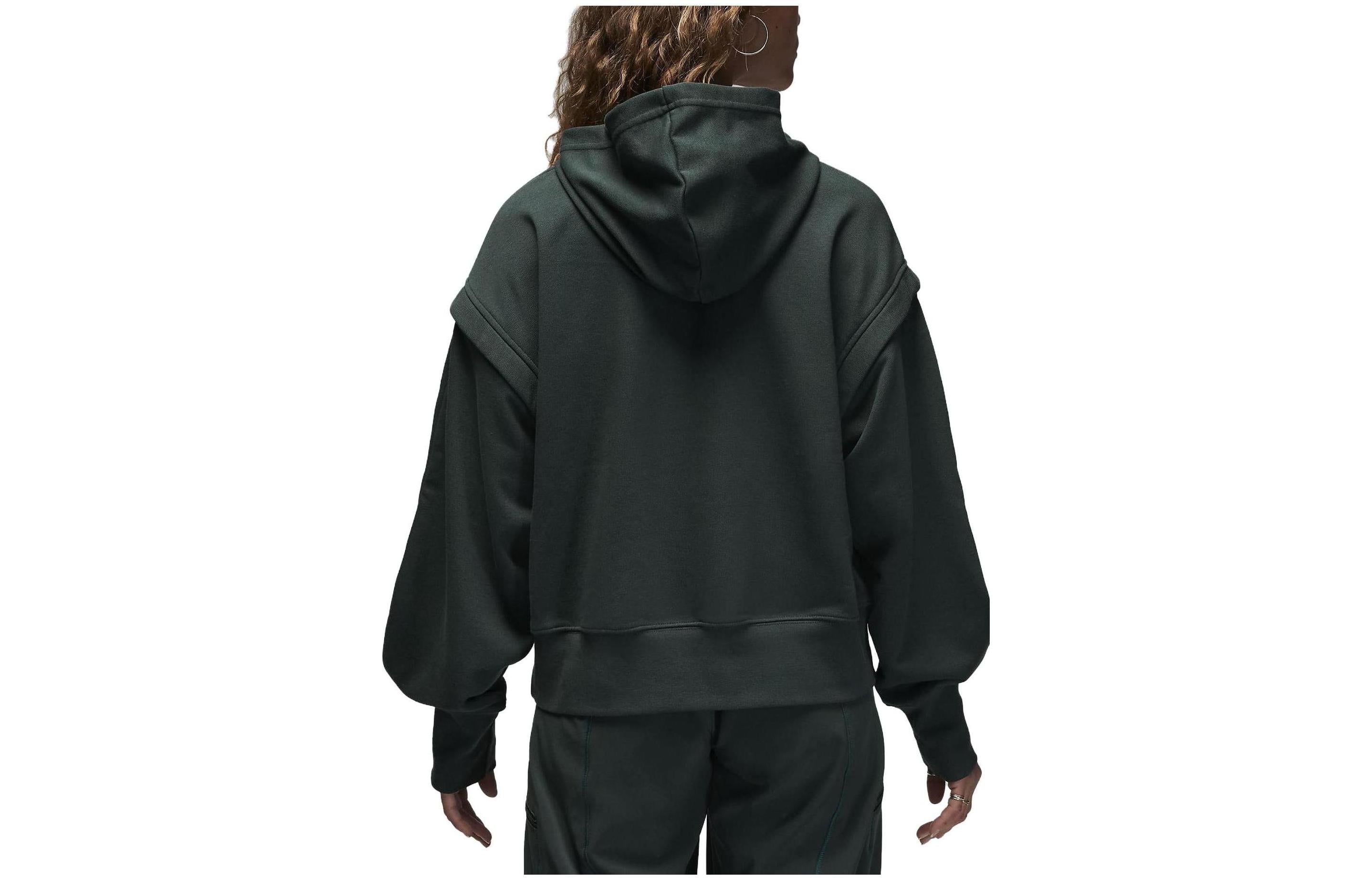 (WMNS) Air Jordan Sport Fleece Hoodie 'Midnight Green' FB4609-316 sold by KicksCrew product image thumbnail 3