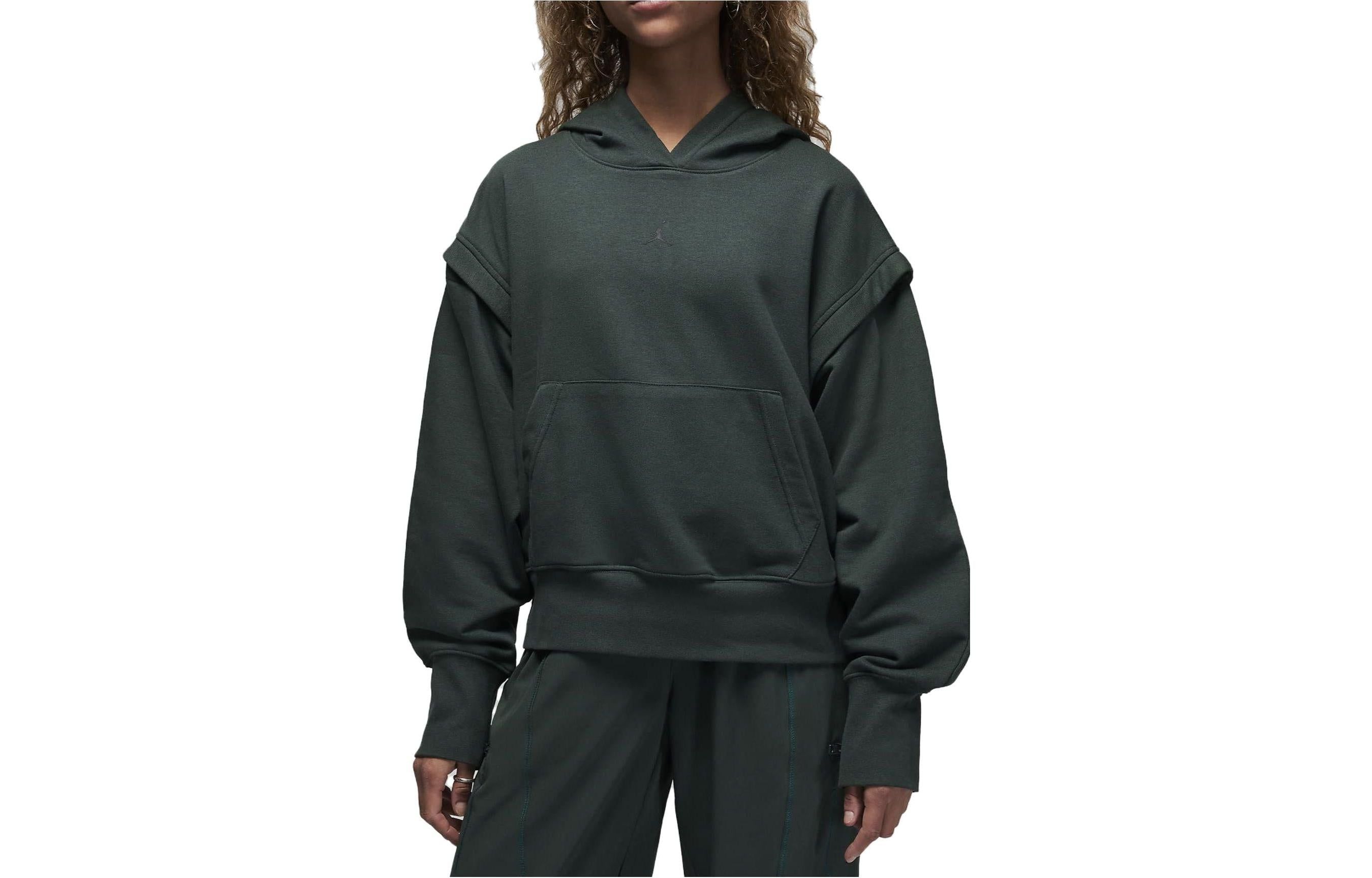 (WMNS) Air Jordan Sport Fleece Hoodie 'Midnight Green' FB4609-316 sold by KicksCrew product image thumbnail 2