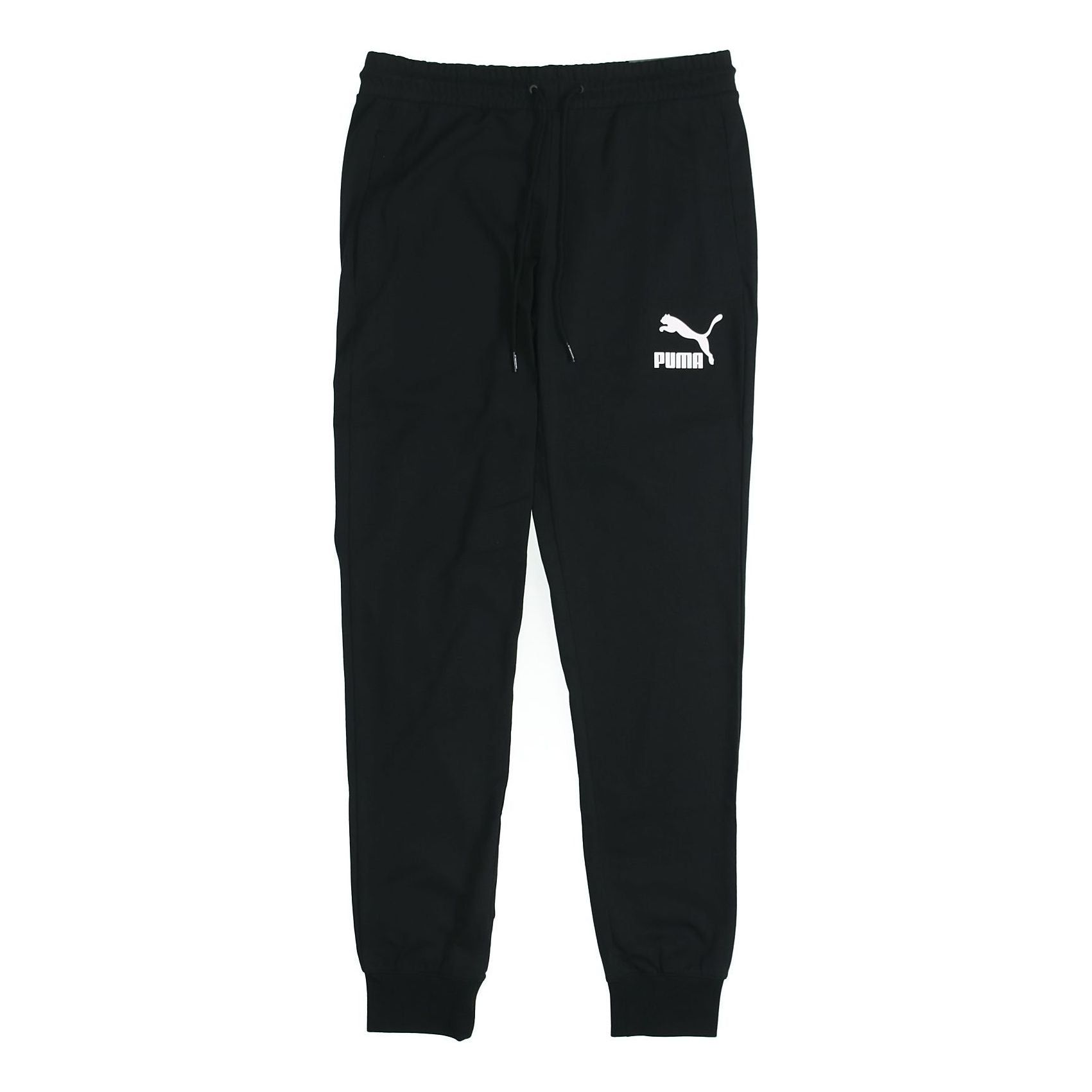 Puma Classics Jersey Cuffed Pants 'Black White' 597488-01 sold by KicksCrew