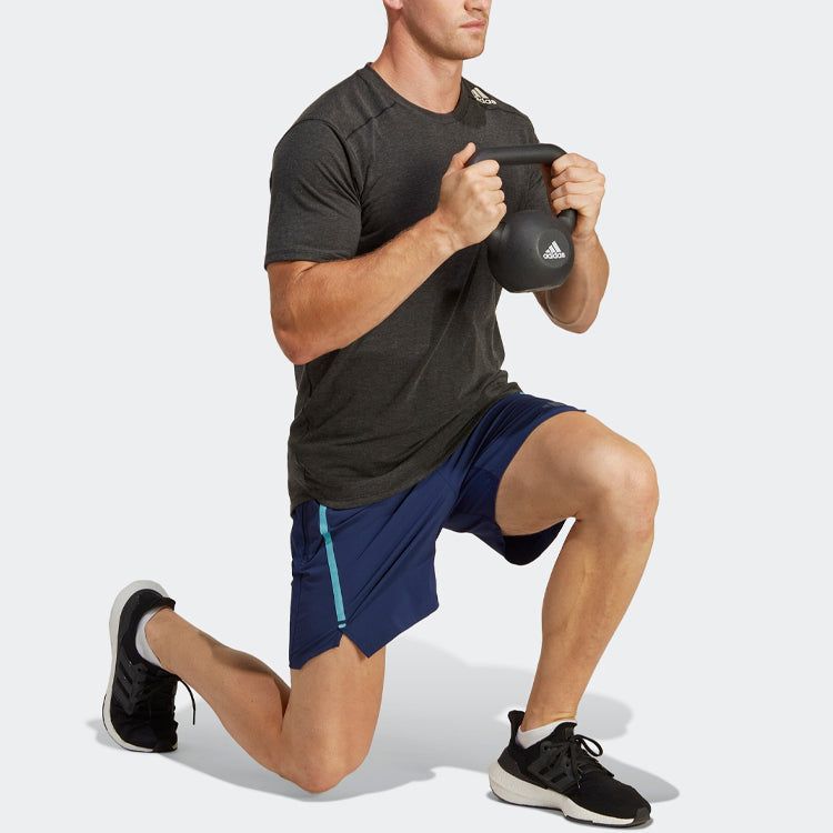 Adidas Workout Teach Not Preach Shorts 'Dark Blue' HS7504 sold by KicksCrew product image thumbnail 4