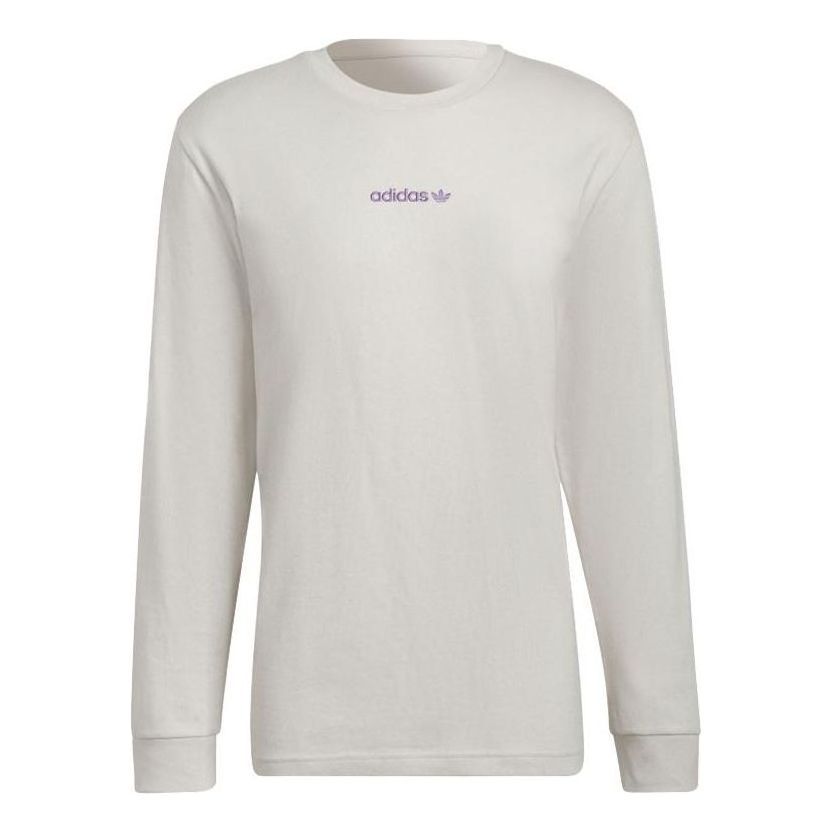 adidas Original Long Sleeve Graphic Tee 'Beige' HN0392 sold by KicksCrew